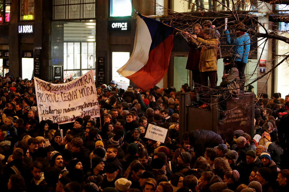 Prag, protest, Foto: Reuters