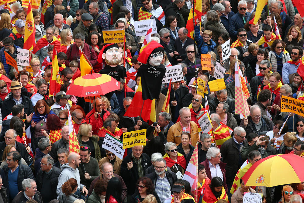 Barselona, protest protivnika nezavisnosti, Foto: Reuters