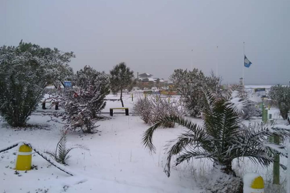 Ulcinj snijeg, Foto: Miloš Radulović