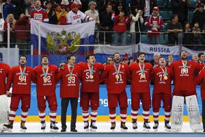 Rusi pjevali himnu na dodjeli zlatne medalje hokejašima