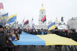 Skup pristalica Sakašvilija u Kijevu, traže ostavku Porošenka