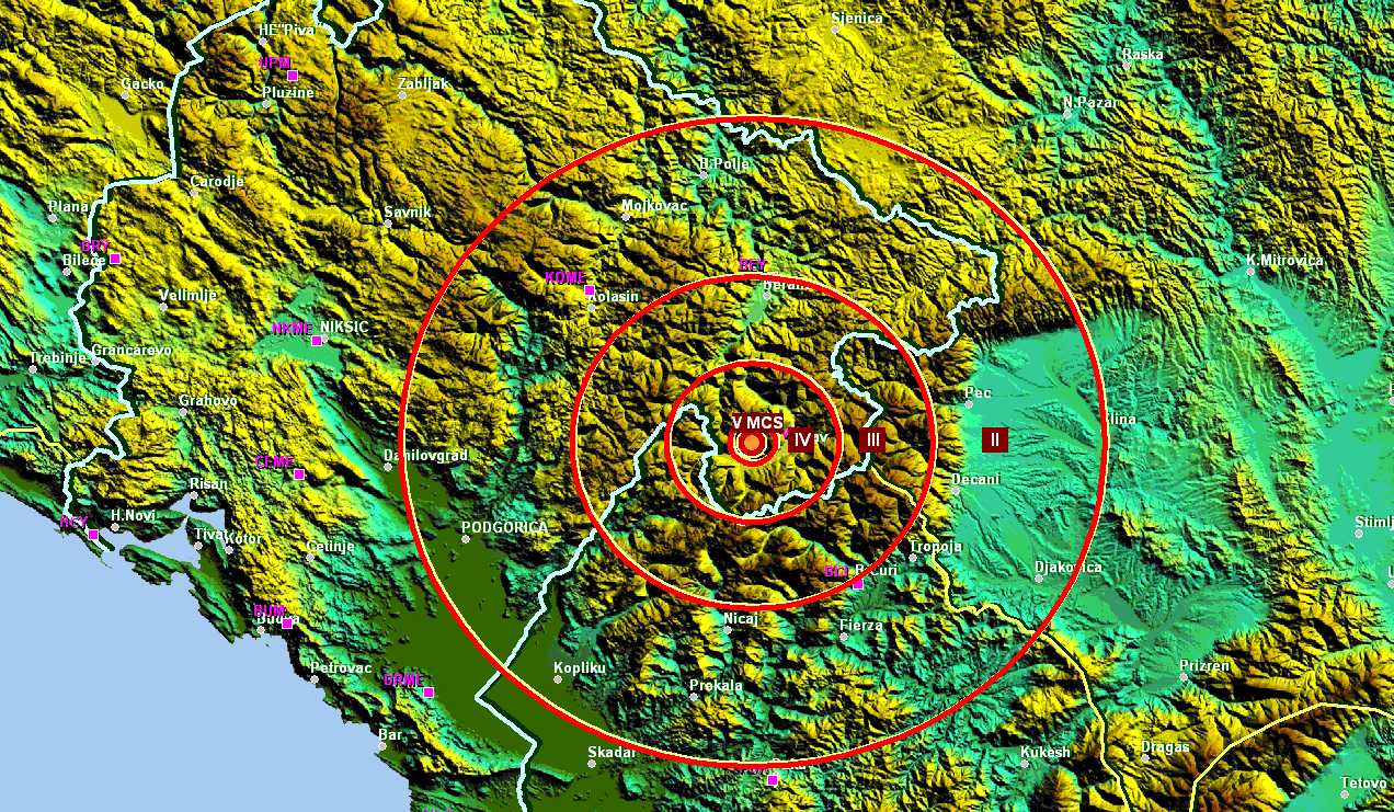 Zemljotres u blizini Plava