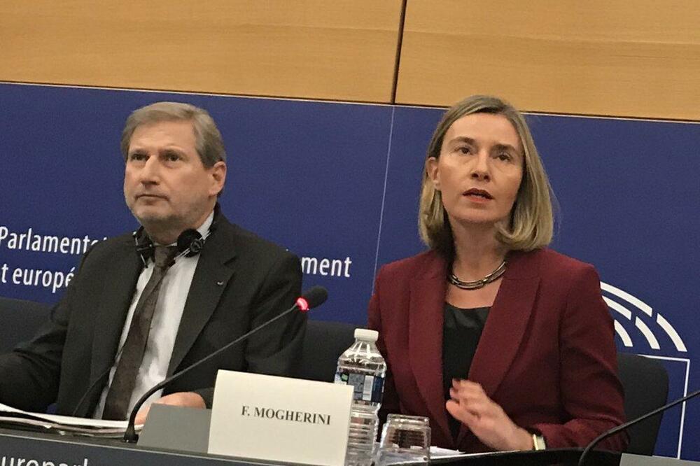 Johanes Han, Federika Mogerini, Foto: Twitter/JHahnEU