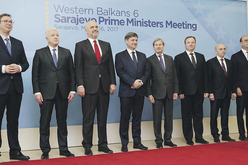 Aleksandar Vučić, Duško Marković, Edi Rama, Johanes Han, Foto: Beta-AP