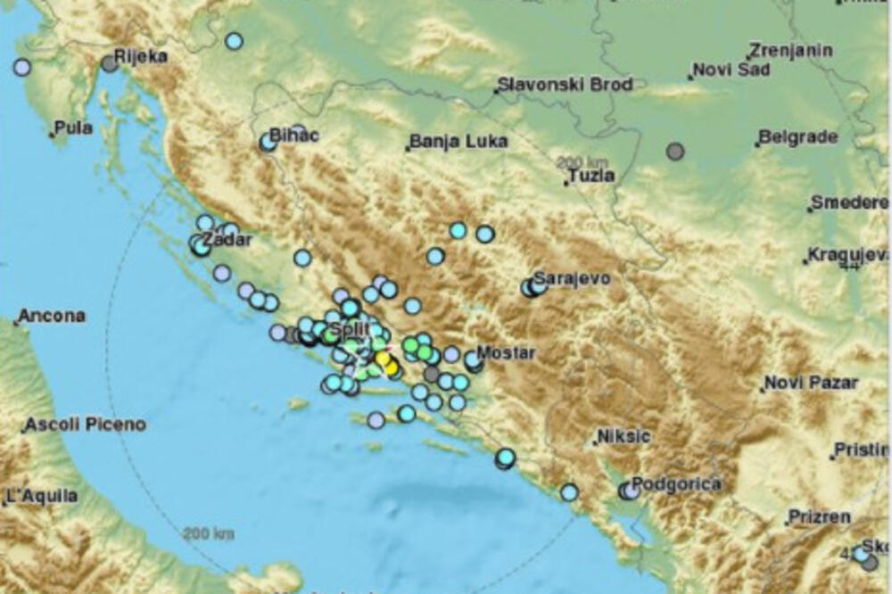 Zemljotres Dalmacija, Foto: Twitter.com