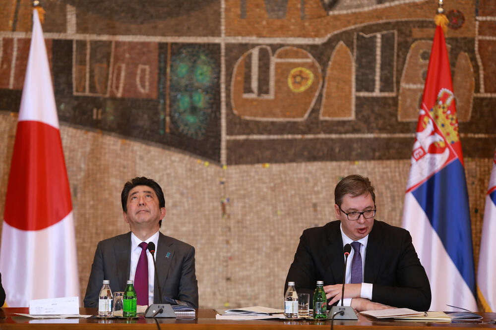 Šinzo Abe, Aleksandar Vučić, Foto: Reuters