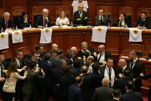 Poslanica gađala Ramu cipelom u albanskom parlamentu