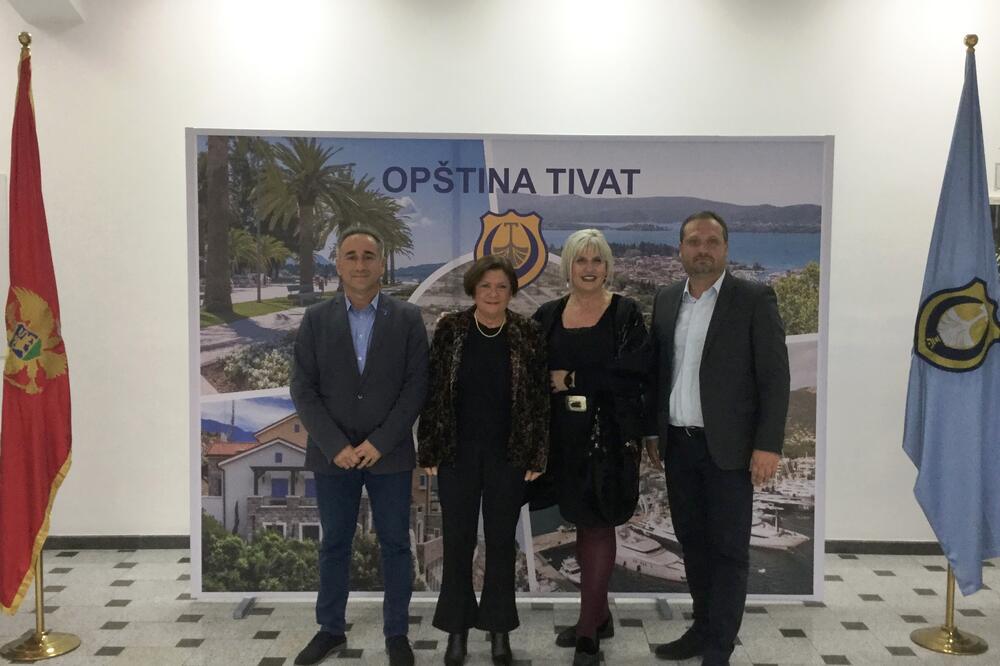 Snežana Matijević, Kristin Tudik, Foto: Opština Tivat