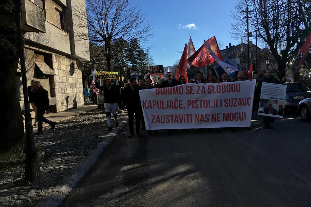 Cetinje protest, Foto: Miloš Rudović