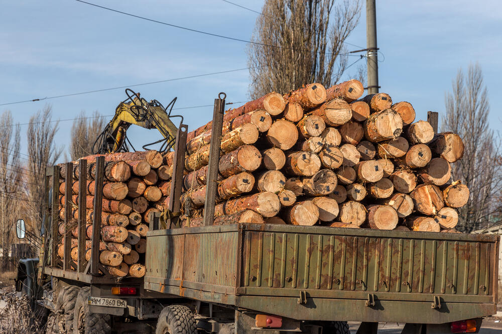 kamion s drvima, drva za ogrijev, Foto: Shutterstock