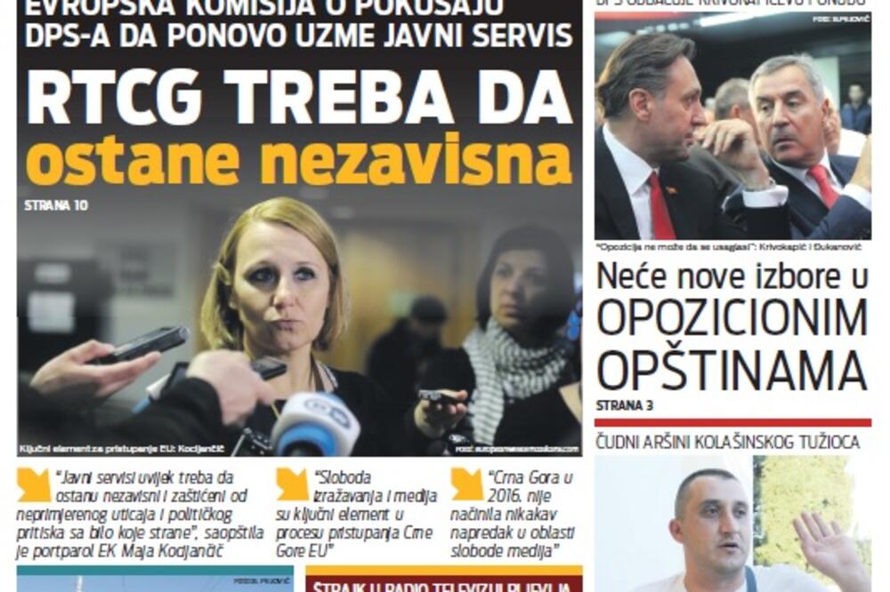 Naslovna 18. novembar, Foto: Vijesti