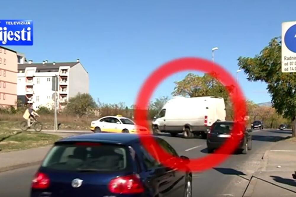 Kršenje saobraćajnih propisa, Podgorica, Foto: Screenshot (TV Vijesti)
