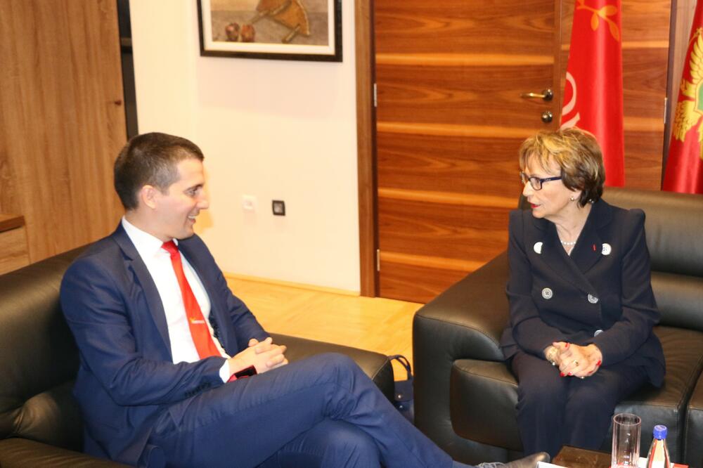 Aleksa Bečić, Doris Pak, Foto: Demokratska Crna Gora