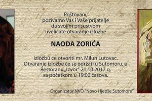 Sutomore: Večeras izložba Naoda Zorića