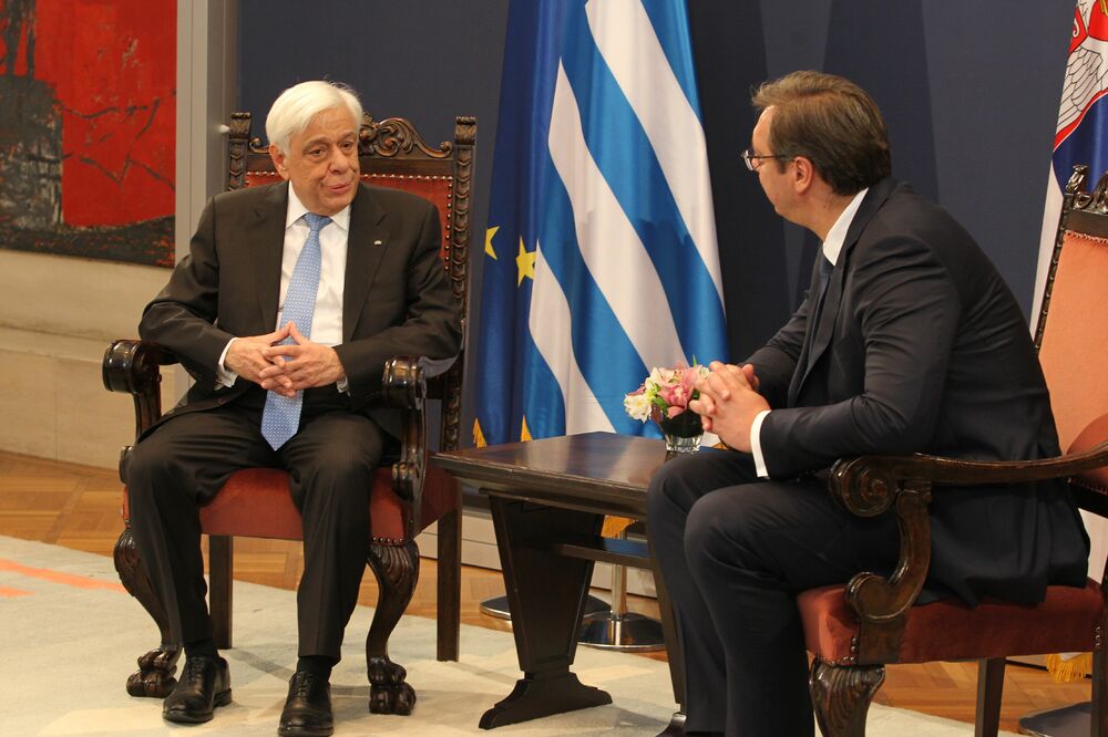 Prokopis Pavlopulos, Aleksandar Vučić, Foto: Beta-AP