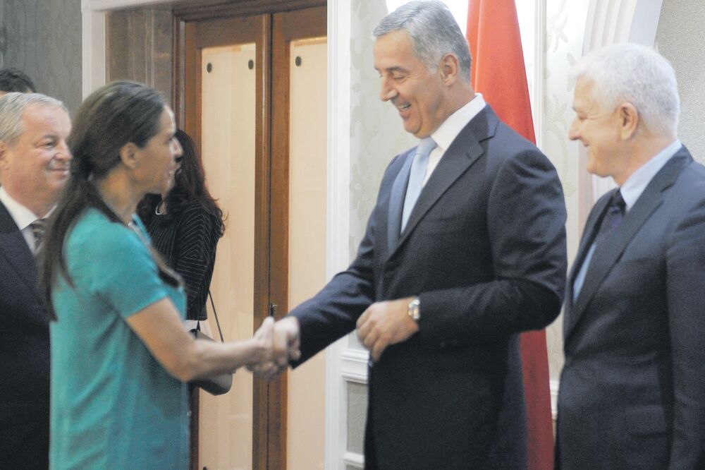 Radmila Vojvodić Milo Đukanović Duško Marković, Foto: Savo Prelević