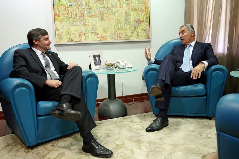 Metju Palmer, Milo Đukanović, Foto: Demokratska partija socijalista