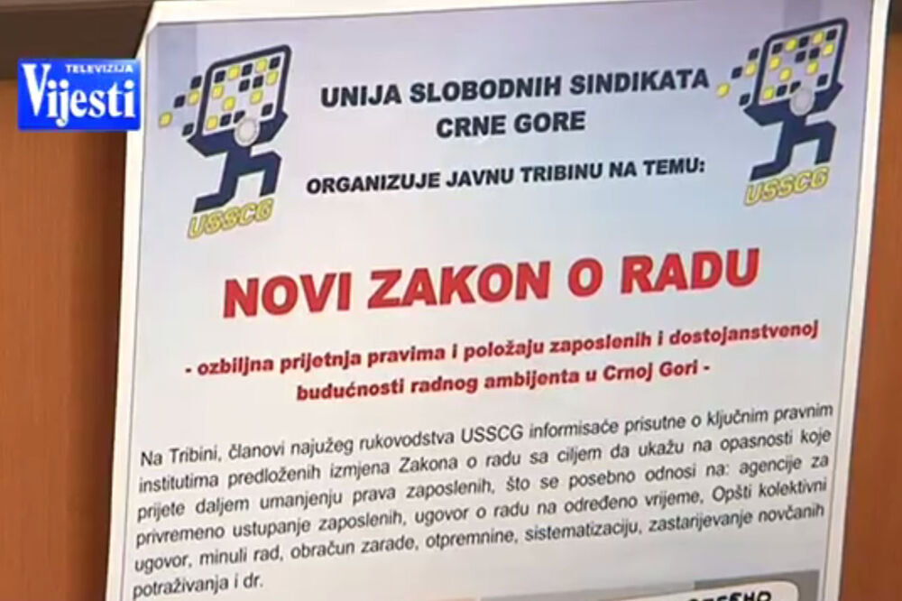 Novi zakon o radu, zakon o radu, Foto: TV Vijesti (Screenshot)