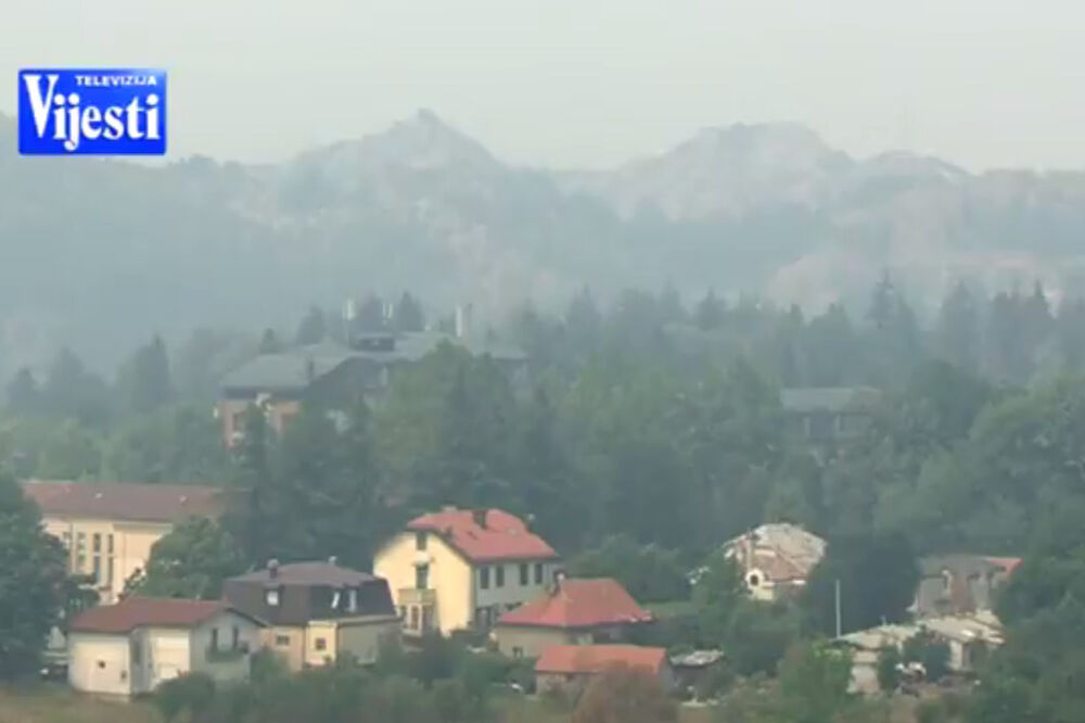 Cetinje dim, Foto: TV Vijesti (Screenshot)
