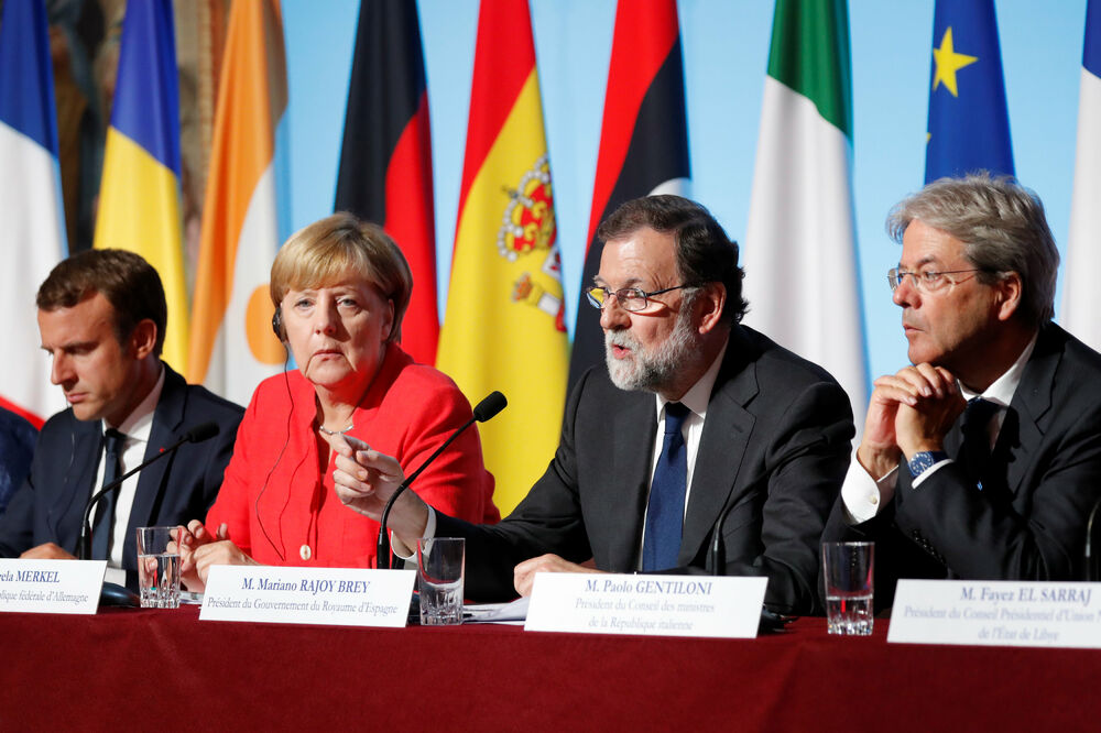 Emanuel Makron, Angela Merkel, Marijano Rahoj, Paolo Đentiloni, Foto: Reuters