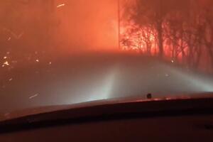 Pogledajte zastrašujući snimak: Porodica bježi od šumskog požara