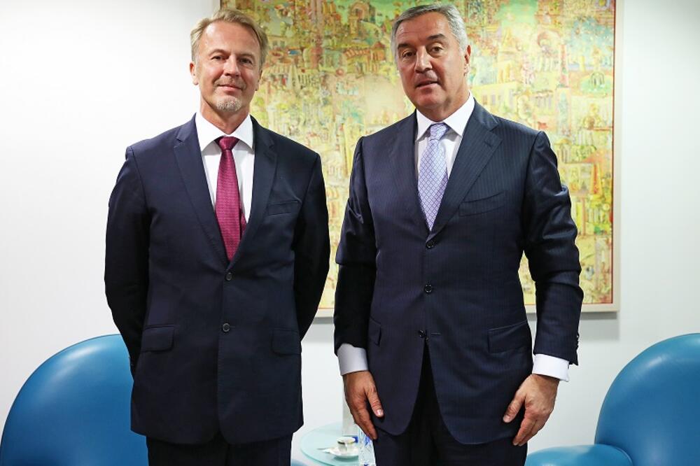 Aivo Orav, Milo Đukanović, Foto: Demokratska partija socijalista