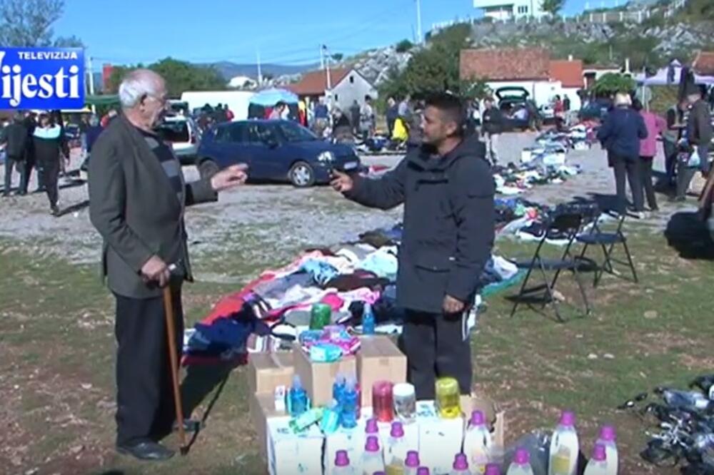Nikšić, buvljak, Foto: Screenshot (TV Vijesti)