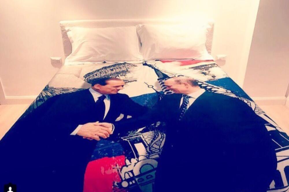 posteljina Berluskoni, Putin, Foto: Printscreen (Instagram)