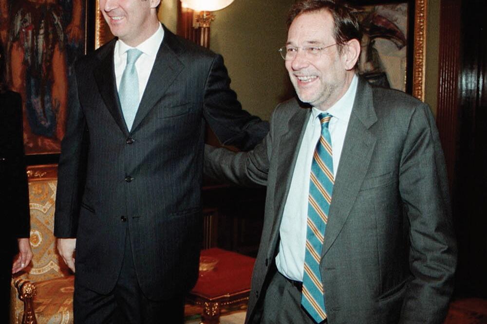 Milo Đukanović, Havijer Solana, Foto: Savo Prelević