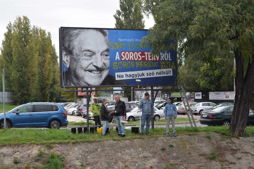 Kampanja protiv Soroša, Mađarska, Foto: Beta-AP
