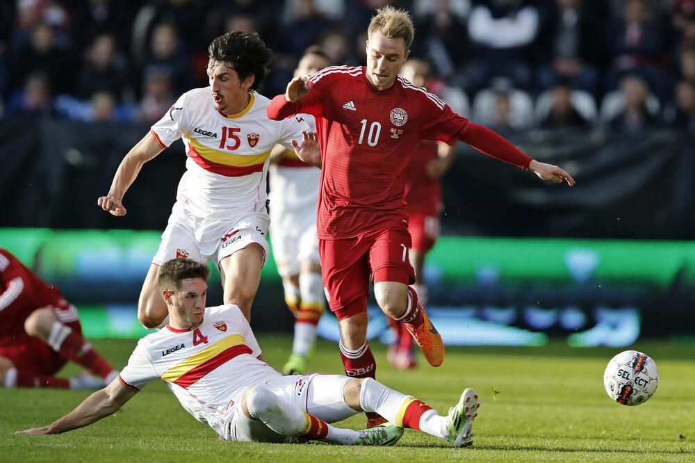 Stefan Savić Nikola Vukčević Kristijan Eriksen, Foto: Beta/AP