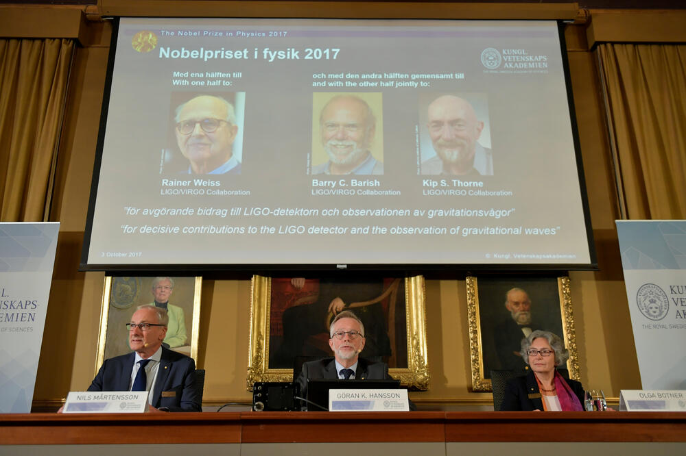 Nobel za fiziku 2017., Foto: Reuters