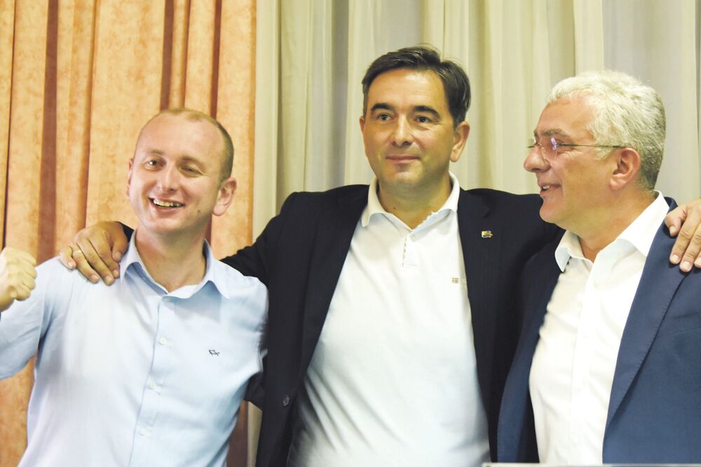 Milan Knežević, Nebojša Medojević, Andrija Mandić, Foto: Boris Pejović