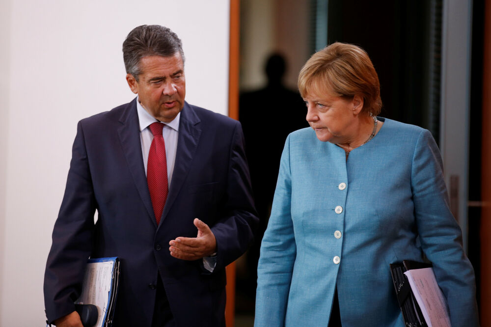 Zigmar Gabrijel, Angela Merkel, Foto: Reuters