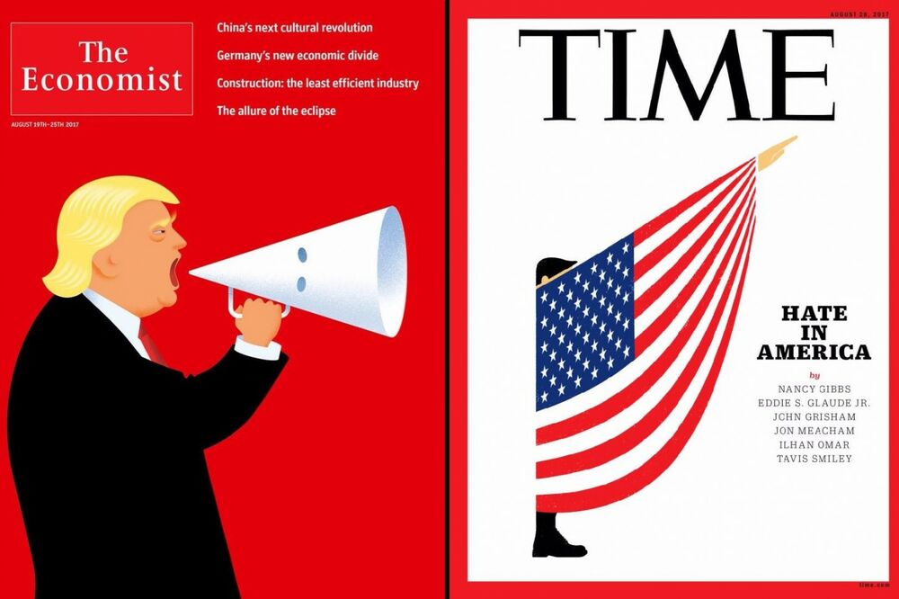 Donald Tramp, naslovnice, Ekonomist, Tajm