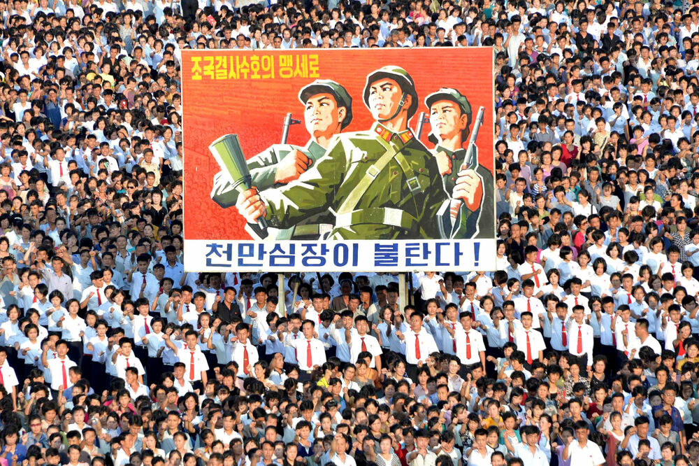 Pjongjang protest, Foto: Reuters