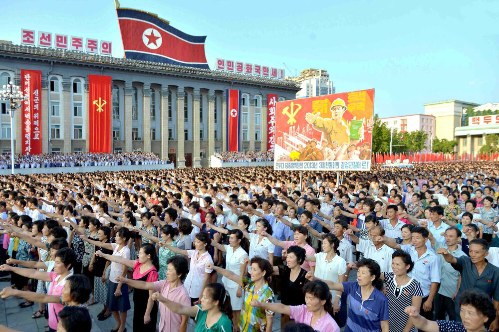 Pjongjang protest, Foto: Reuters