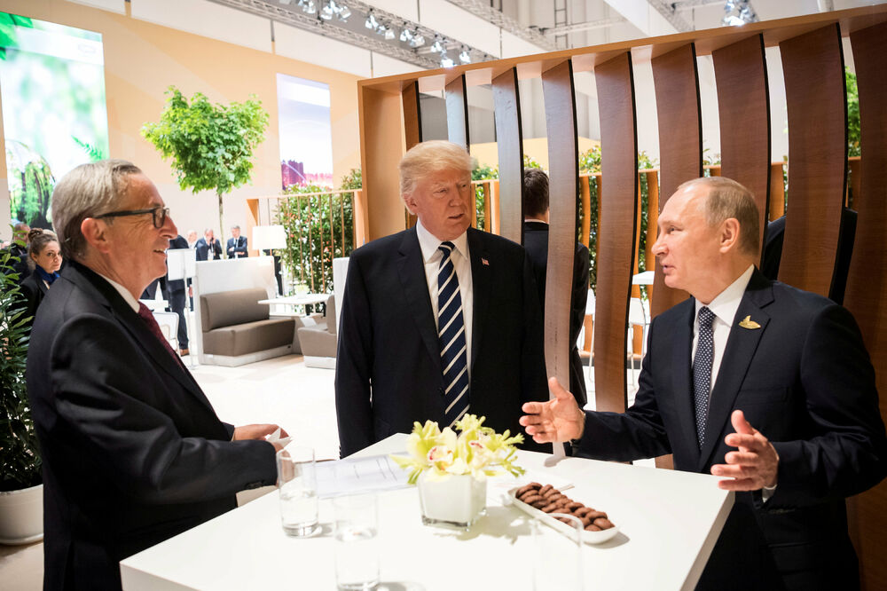Žan-Klod Junker, Donald Tramp, Vladimir Putin, Foto: Reuters