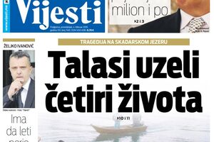 Naslovna strana "Vijesti" za 4. februar