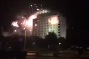 Fireworks, firecrackers, bombs - as Levski fans wished...