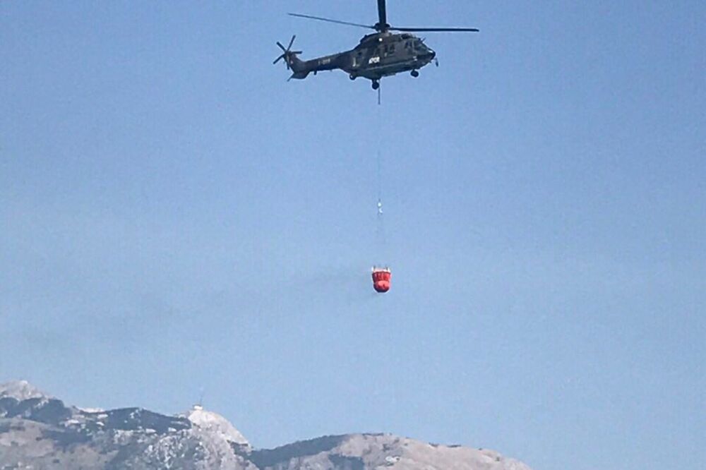 švajcarski helikopter, Tivat požar