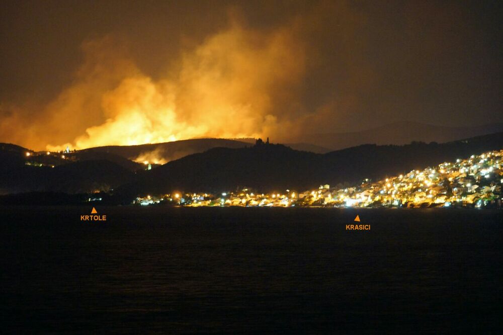 Luštica požar, Foto: Čitalac Vijesti