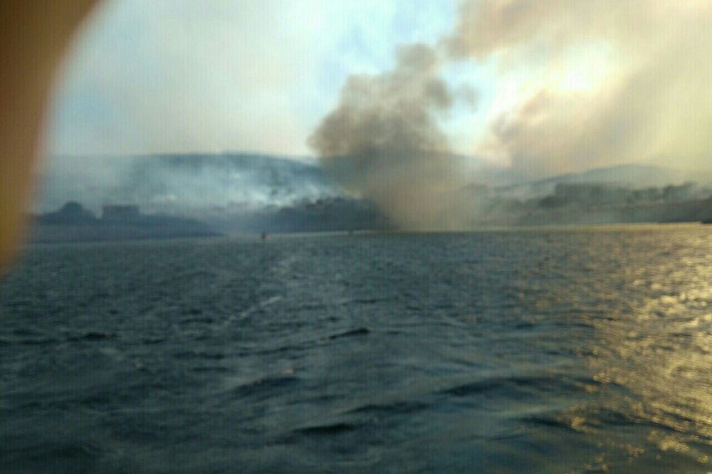 Luštice požar, Foto: Mornarica VCG