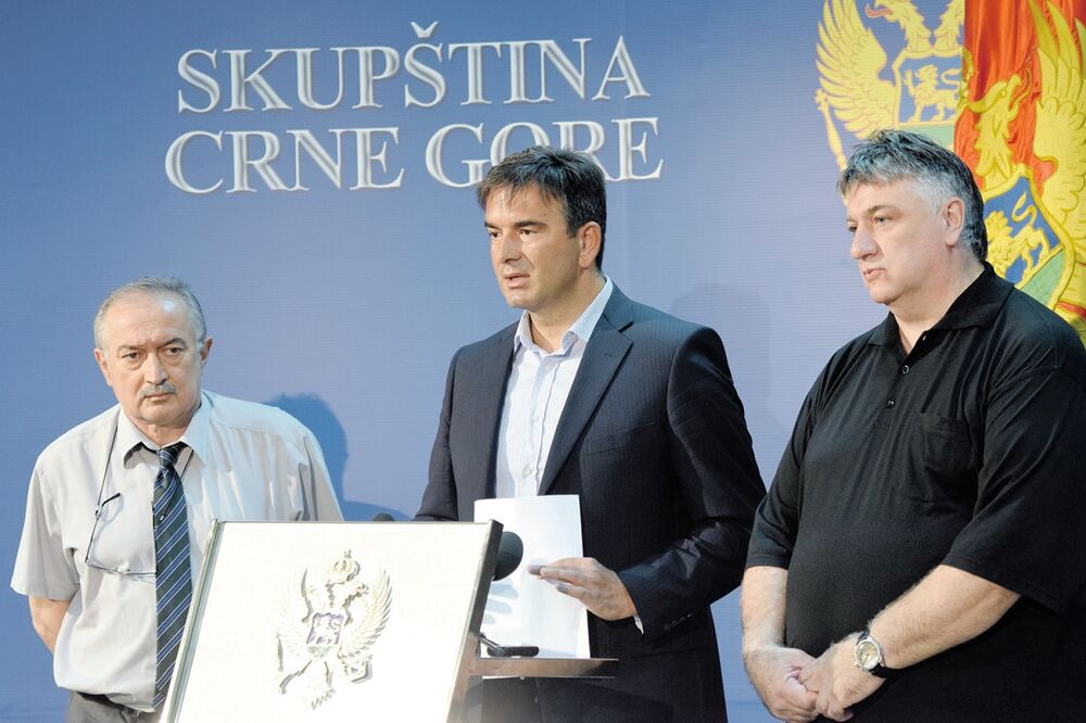 Nebojša Medojević, Dragan Senić, Dragomir Ćalasan, Foto: Boris Pejović