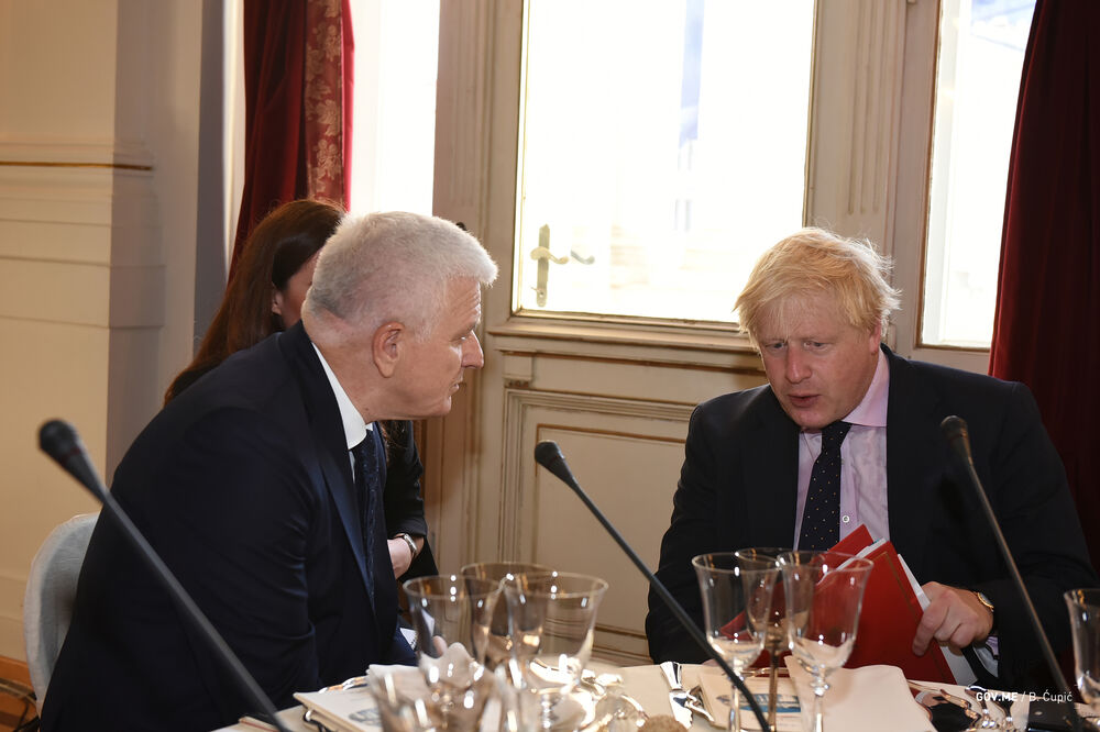 Duško Marković, Boris Džonson, Foto: Vlada Crne Gore