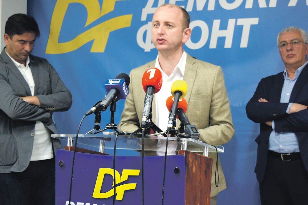 Andrija Mandić, Milan Knežević, Nebojša Medojević, Foto: Boris Pejović