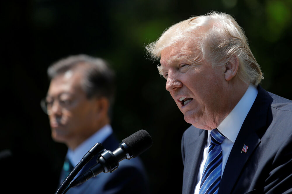 Mun Džae In Donald Tramp, Foto: Reuters