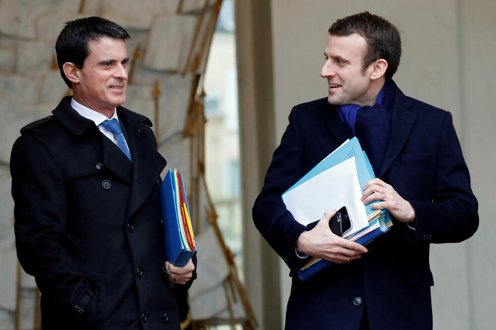 Manuel Vals, Emanuel Makron, Foto: Reuters