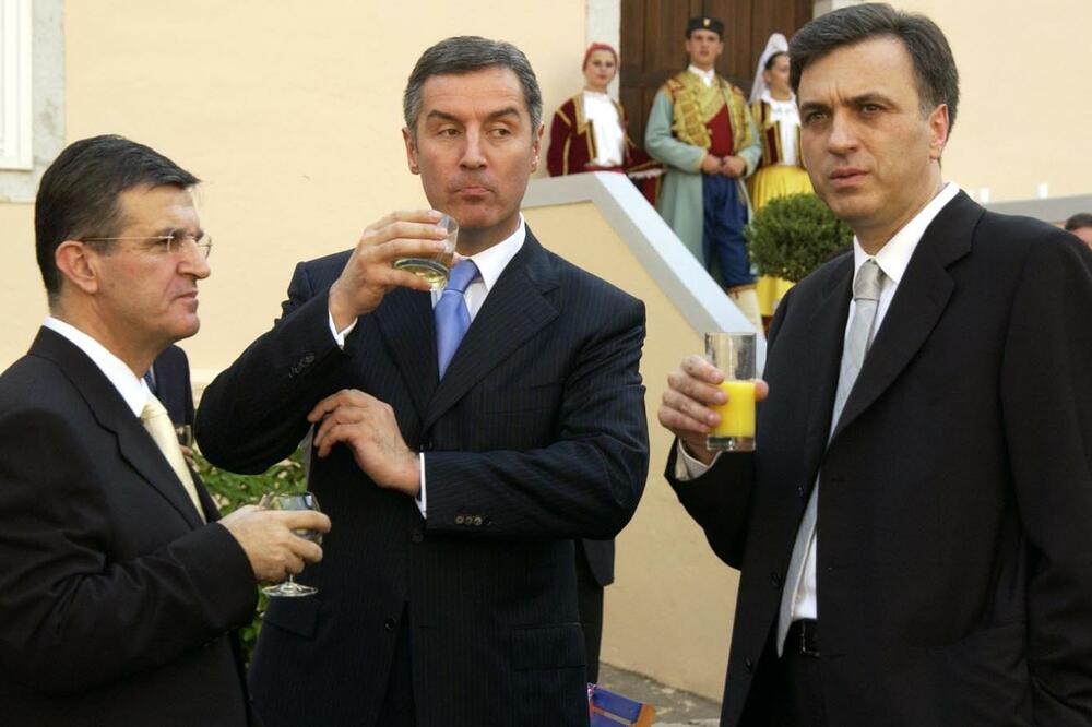 Sveto Marović, Milo Đukanović, Filip Vujanović, Foto: Savo Prelević