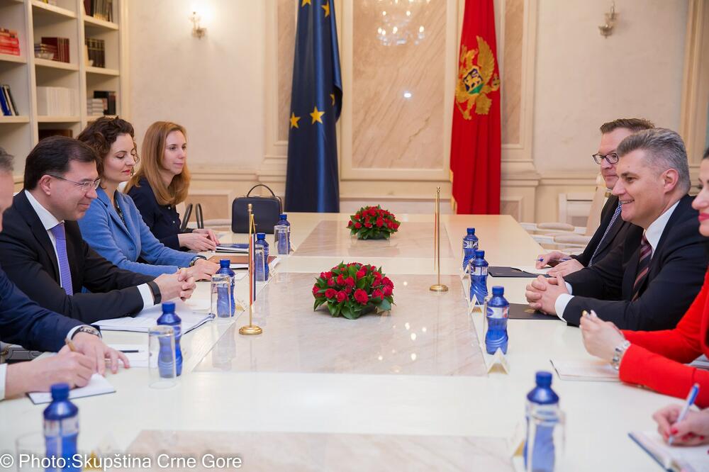 Ivan Brajović, Domagoj Ivan Milošević, sastanak, Foto: Skupština Crne Gore